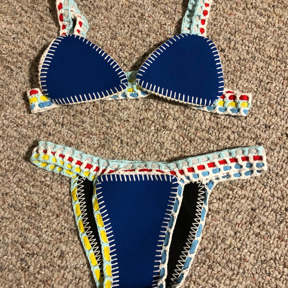 Colorful two piece bikini